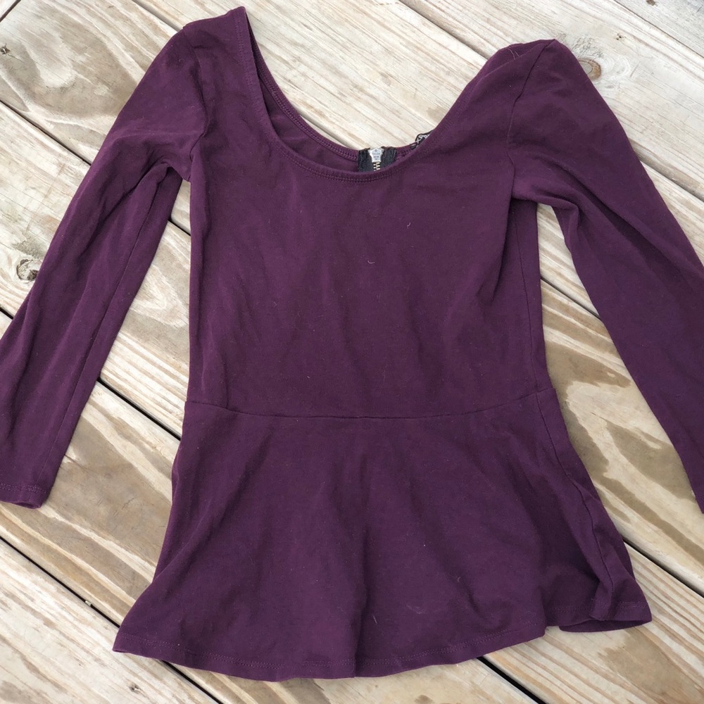 Express 3/4 Sleeve zipper back Peplum